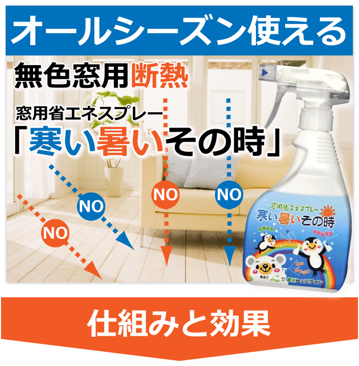 窓用省エネスプレー 『寒い暑いその時』